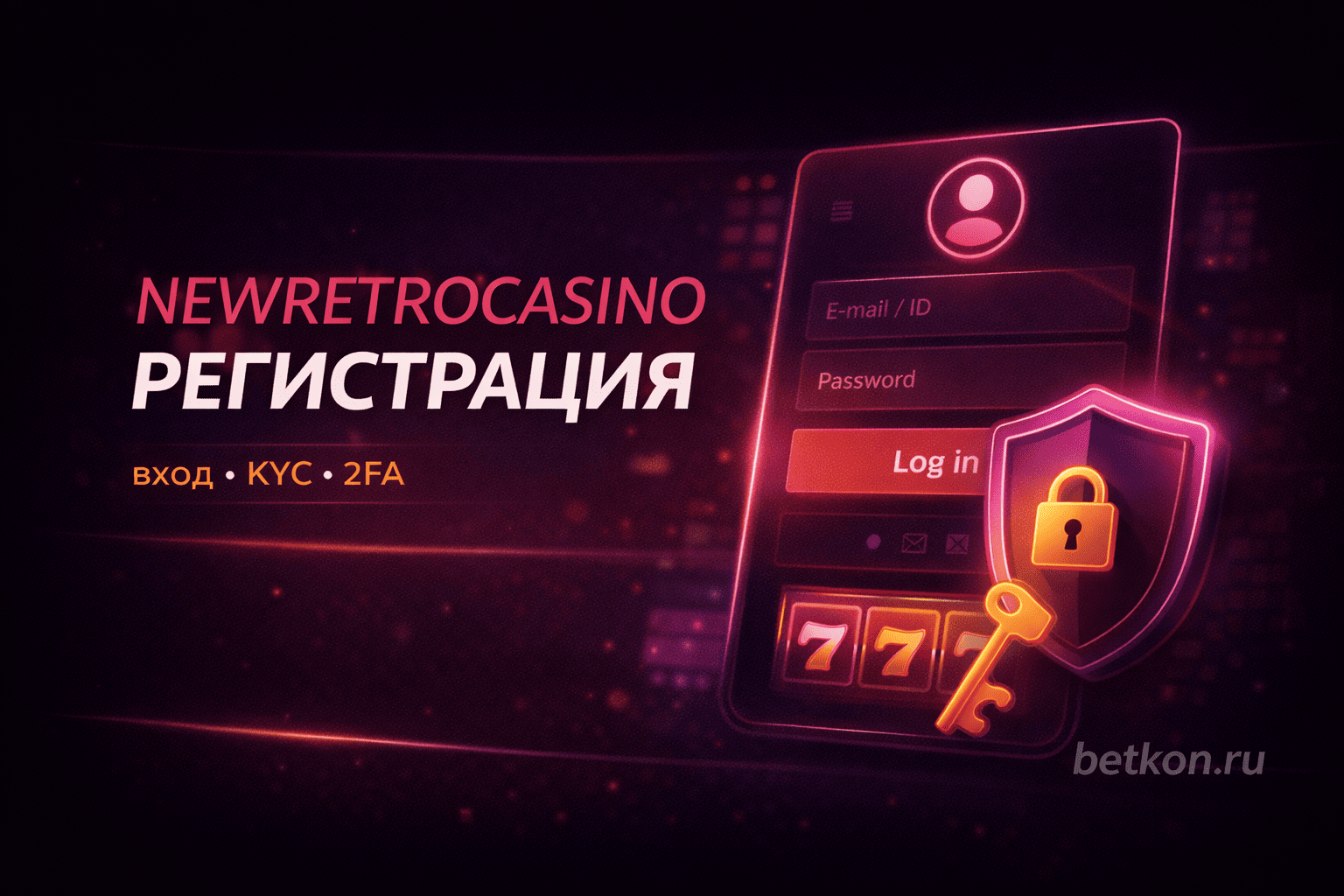 Регистрация NewRetroCasino: вход, восстановление доступа, KYC и 2FA