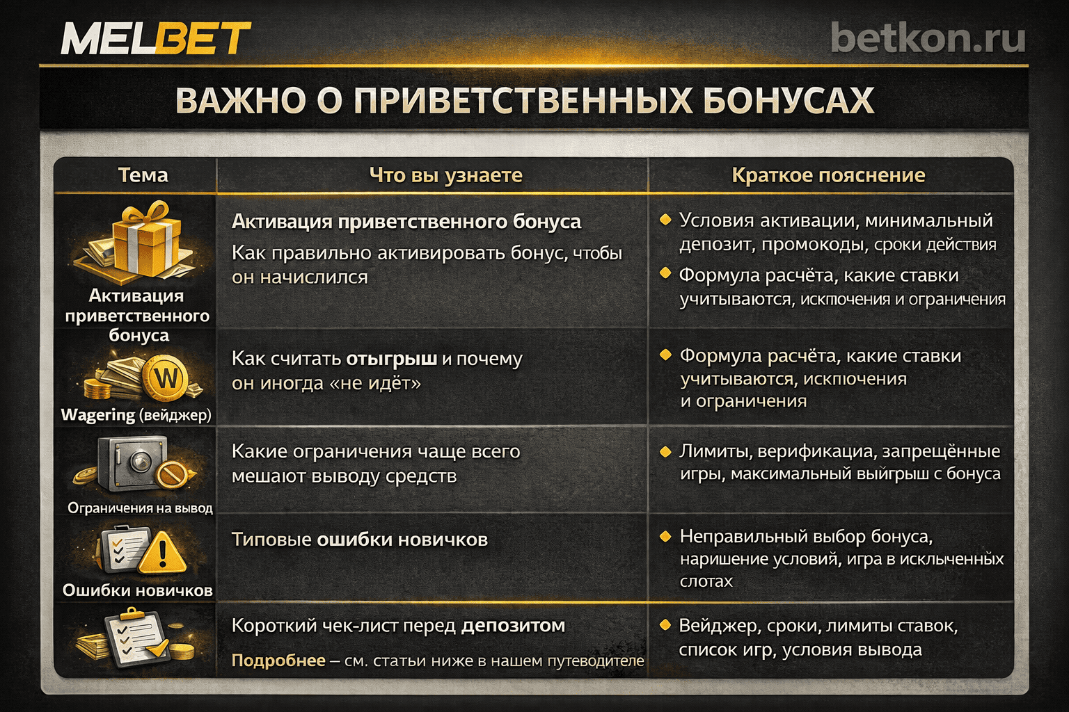 Vazhno o privetstvennyh bonusah v Melbet: aktivaciya, wagering, vyvod i oshibki