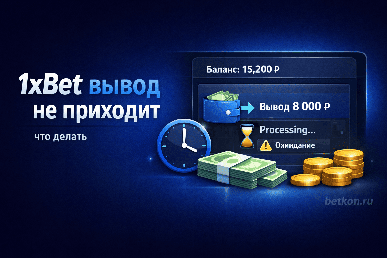 1xBet вывод не приходит — что делать, причины задержки и как проверить выплату