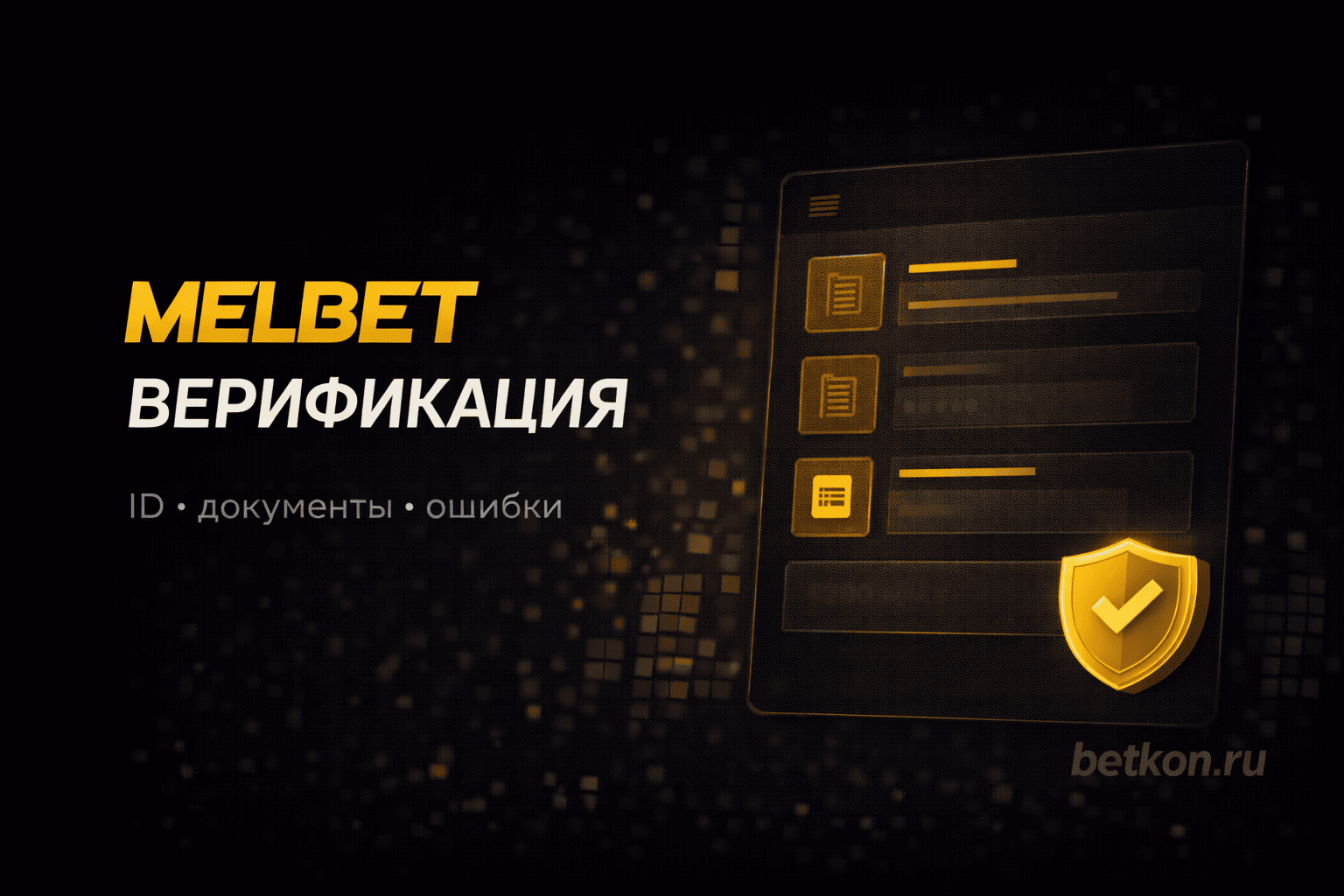 Melbet верификация: идентификация, документы и ошибки